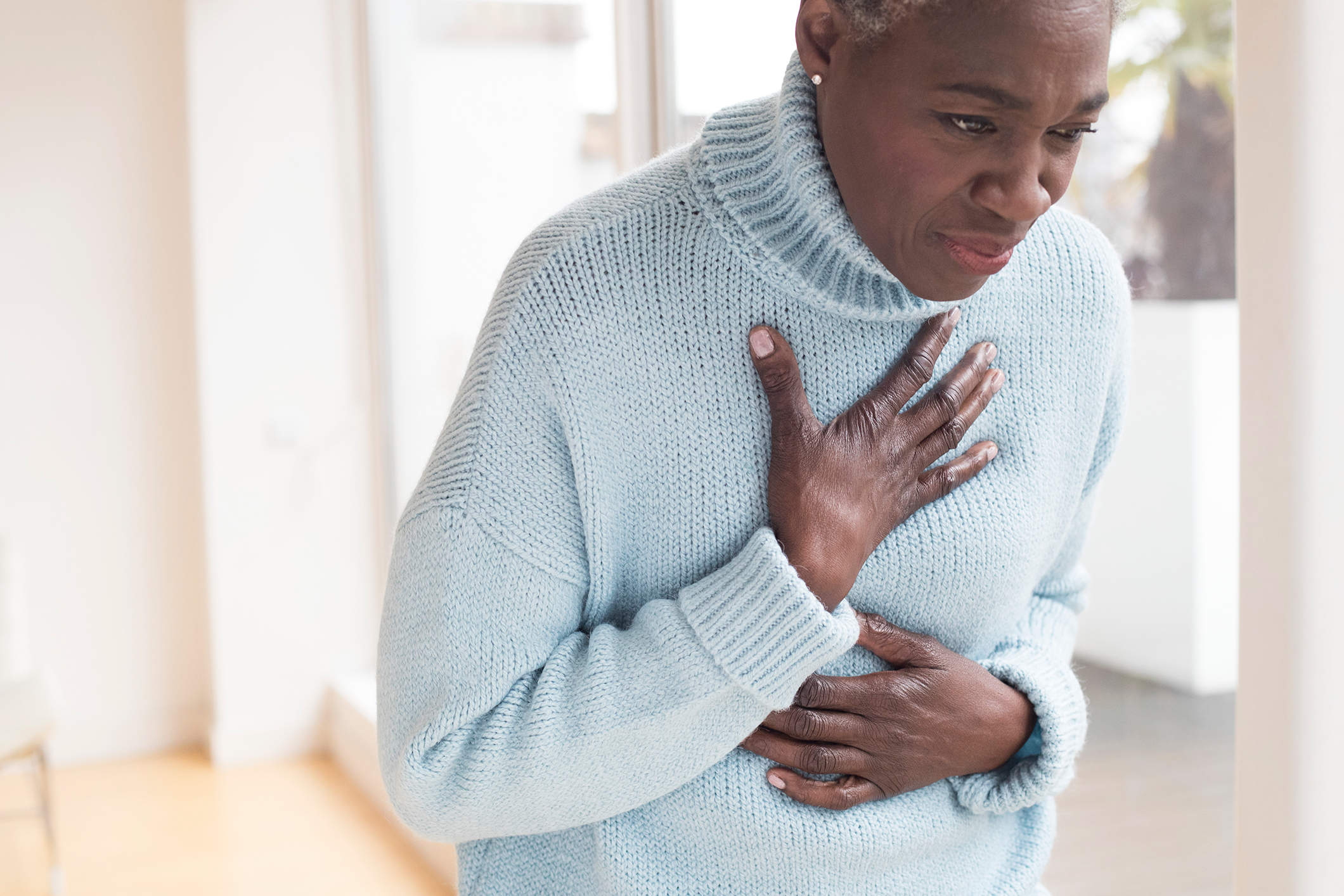 woman with acid reflux