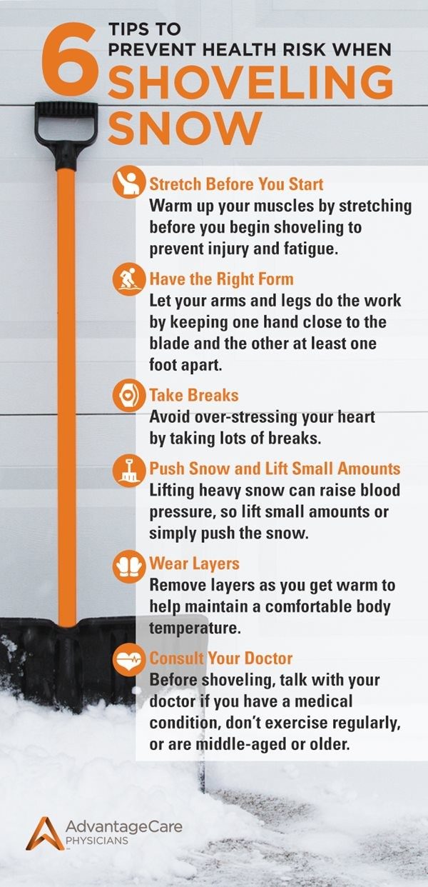 6 tips to prevent health risk when shoveling snow