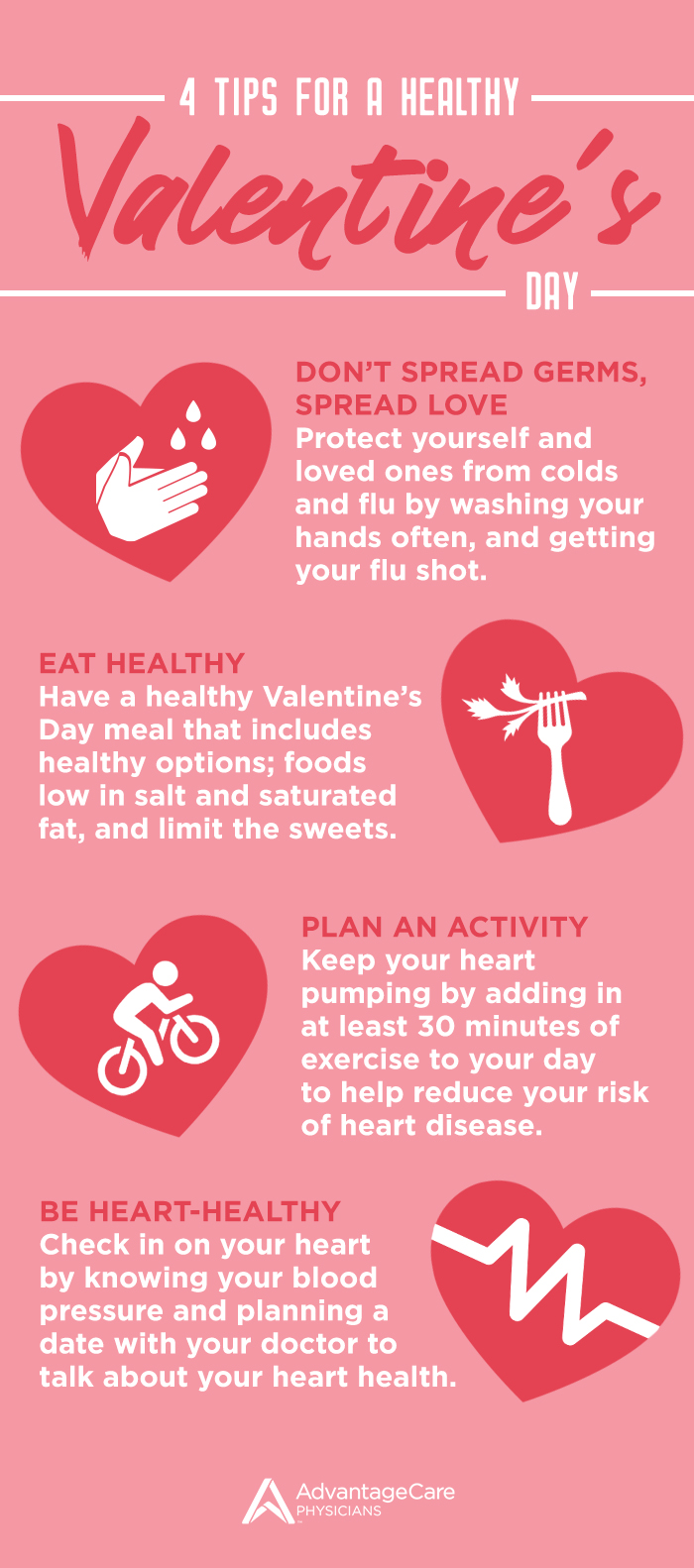 Four Tips for a Healthy Valentine's Day | AdvantageCare Physicians