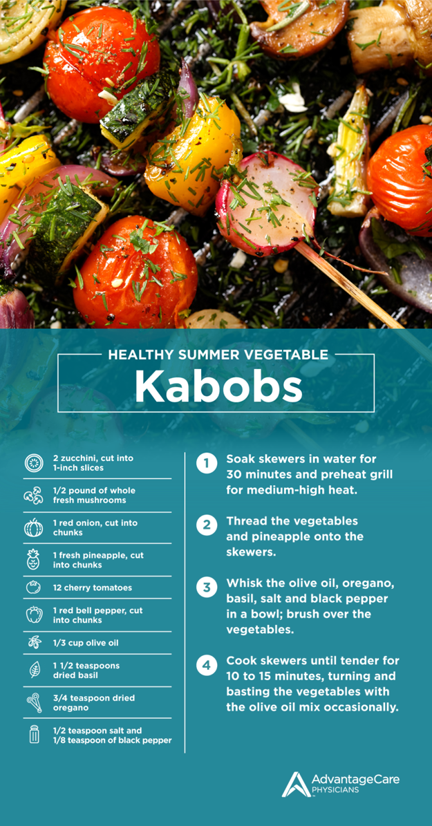healthy summer vegetable kabobs