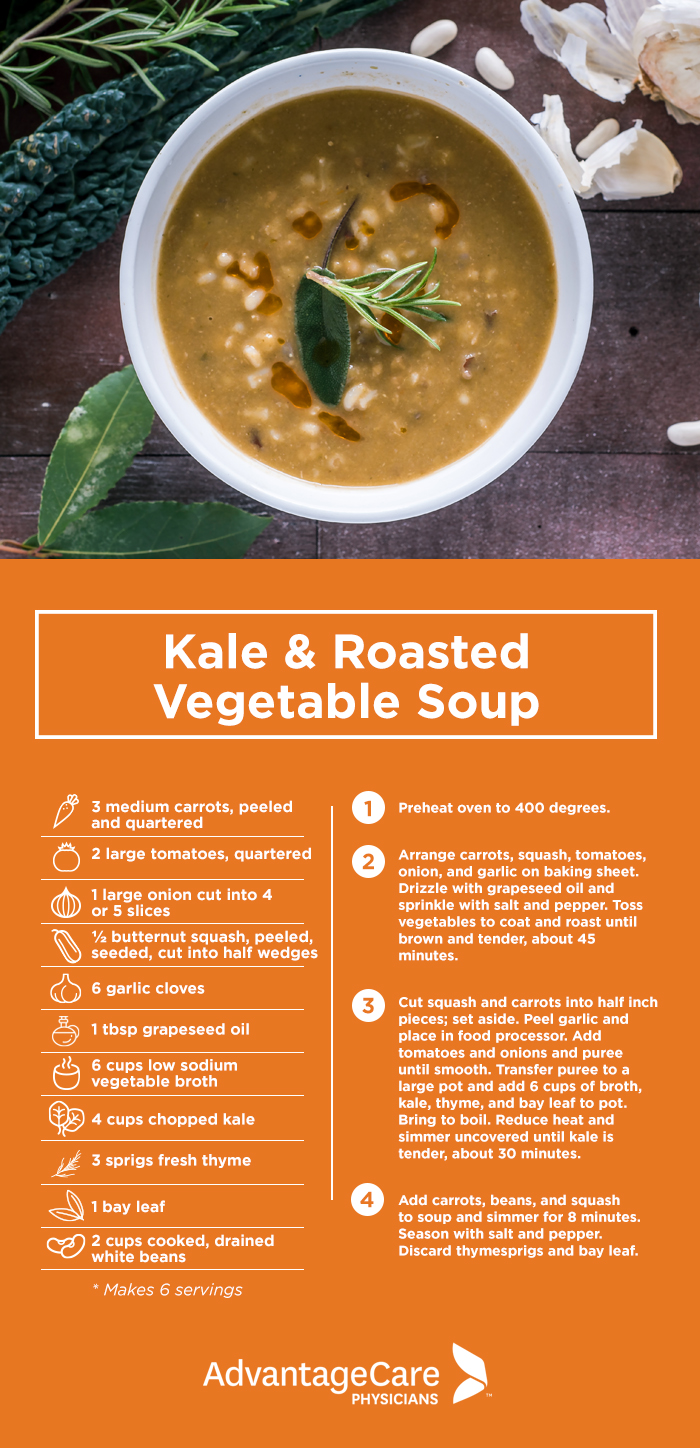 kale roasted veg soup recipe