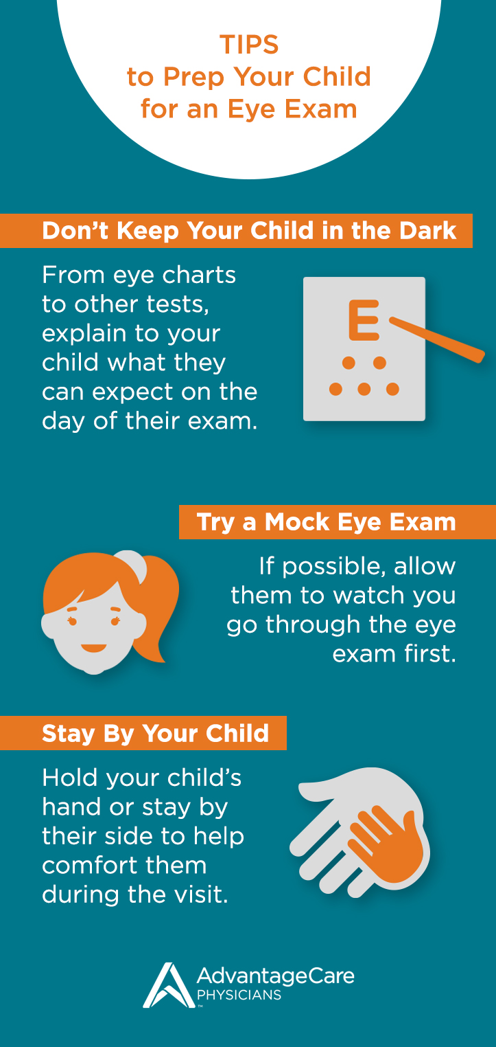 tips to prepare your child for an eye exam