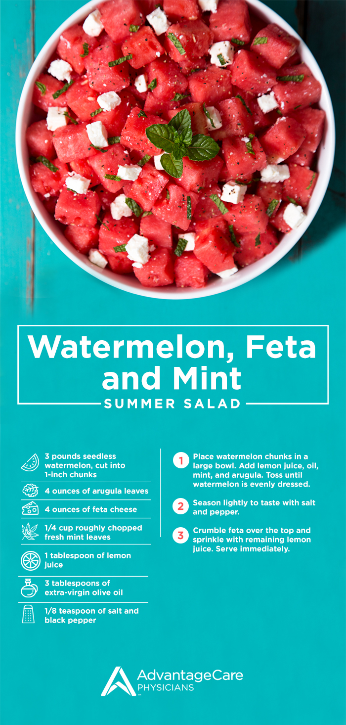 watermelon, feta, and mint recipe