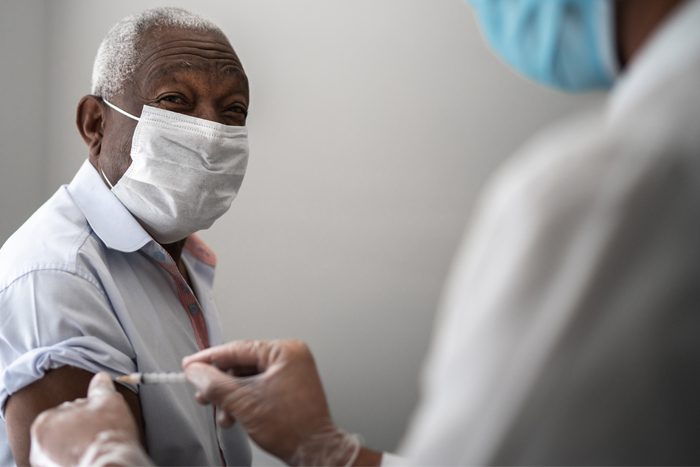 Man getting an injection