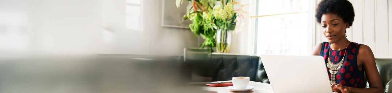 woman at a laptop