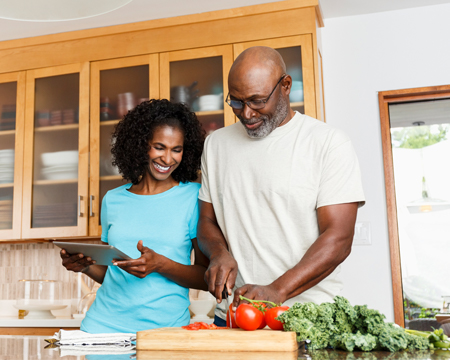 couple preparing a meal