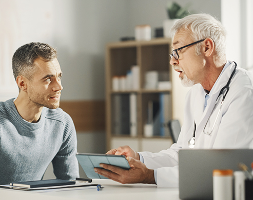 doctor consulting with patient